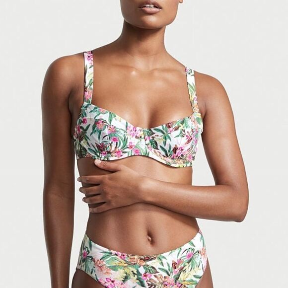 Victorias Secret Swim Essential Wicked Push up without padding Bikini top Palms - Picture 4 of 7